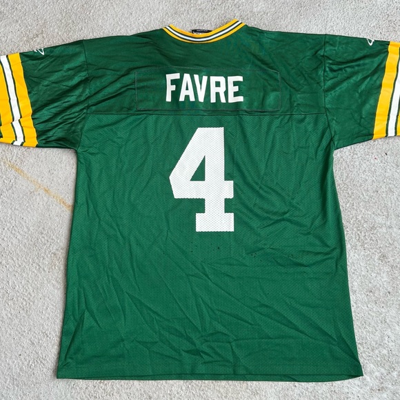 Vintage Logo Athletic Brett Favre Football Green Bay Packers Jersey - Picture 6 of 8